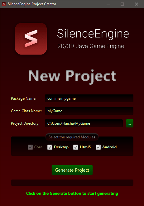 SEProjectCreator - Create multi-backend SilenceEngine based projects