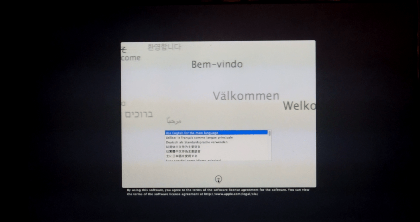 Mac Installation Welcome Screen